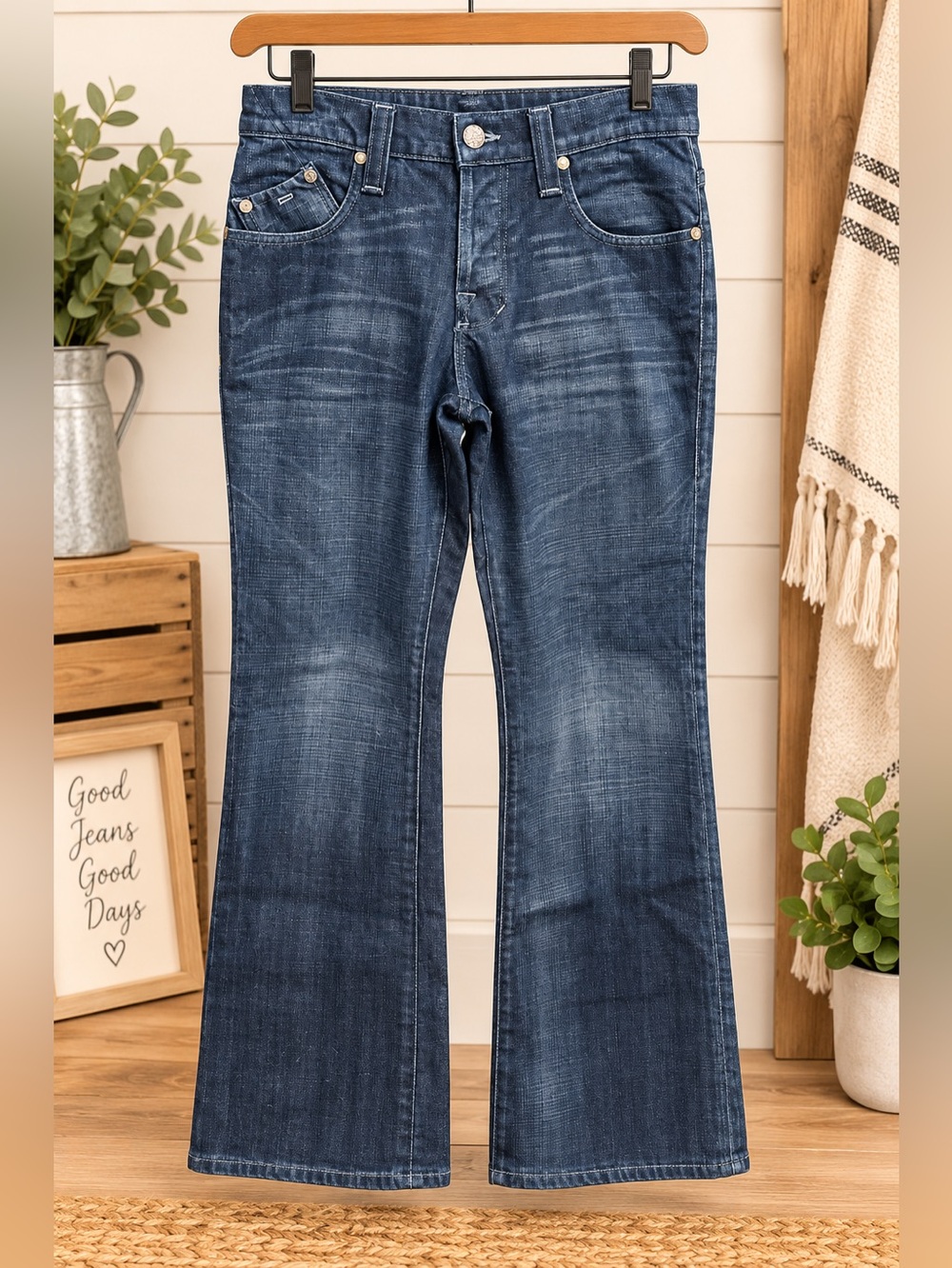 Rock & Republic Floyd Bootcut Jeans Women’s 31 Blue 100% Cotton